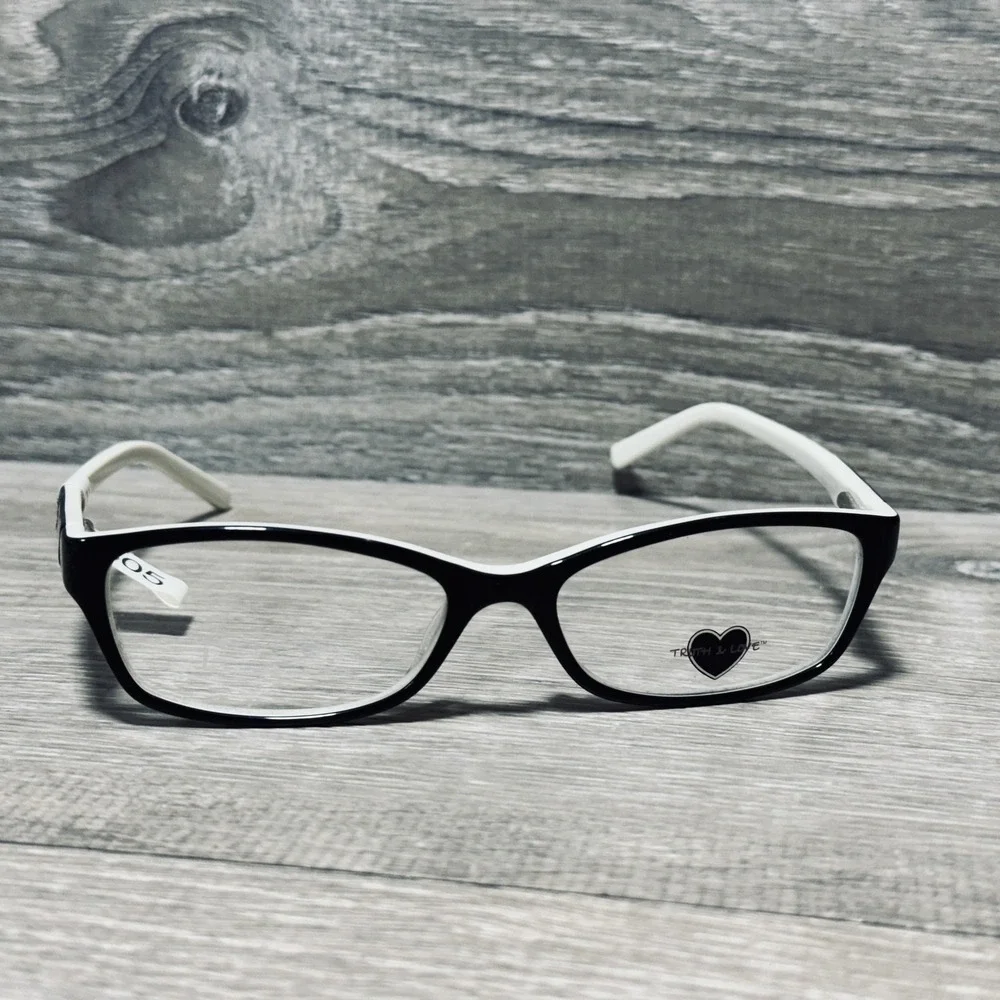 Truth & Love T & L 09 Eyeglass Frames Womens 53-16-140 Black White Frames Only